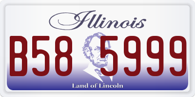 IL license plate B585999