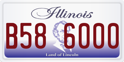 IL license plate B586000
