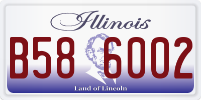 IL license plate B586002