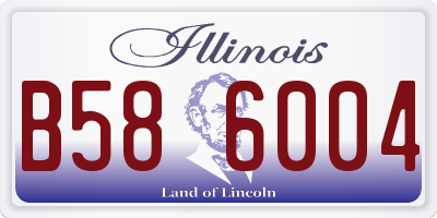 IL license plate B586004