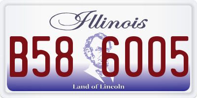IL license plate B586005