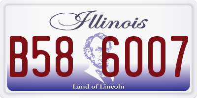IL license plate B586007