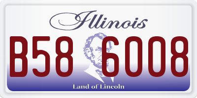 IL license plate B586008