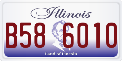 IL license plate B586010