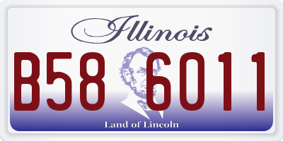 IL license plate B586011