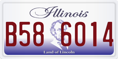 IL license plate B586014