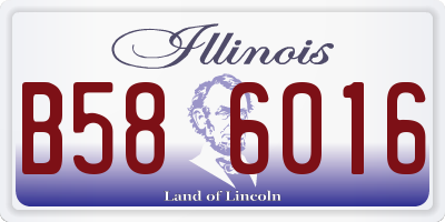 IL license plate B586016