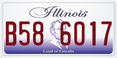 IL license plate B586017