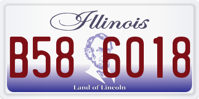 IL license plate B586018