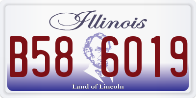 IL license plate B586019