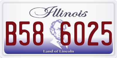 IL license plate B586025