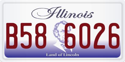 IL license plate B586026