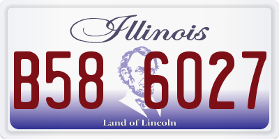 IL license plate B586027