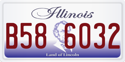 IL license plate B586032