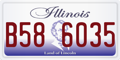 IL license plate B586035