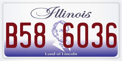 IL license plate B586036