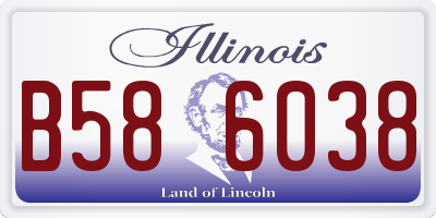 IL license plate B586038