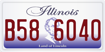 IL license plate B586040