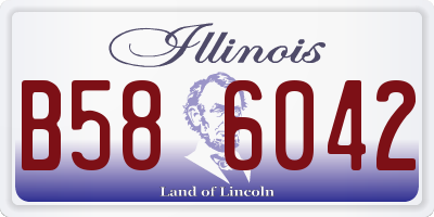 IL license plate B586042
