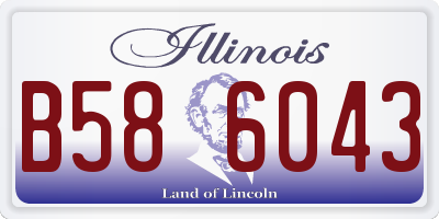 IL license plate B586043