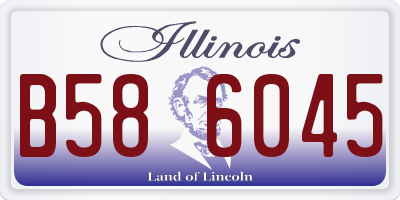 IL license plate B586045