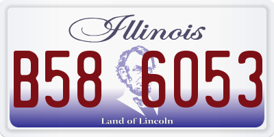 IL license plate B586053