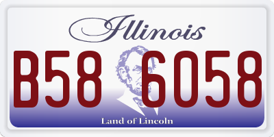 IL license plate B586058
