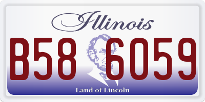 IL license plate B586059