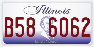IL license plate B586062