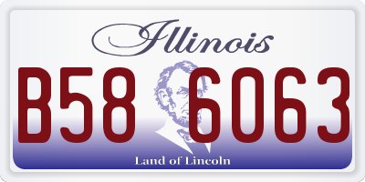 IL license plate B586063