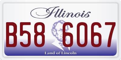 IL license plate B586067