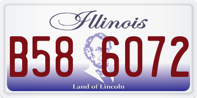 IL license plate B586072