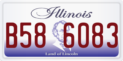 IL license plate B586083