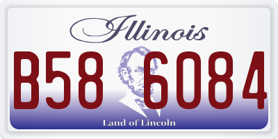 IL license plate B586084