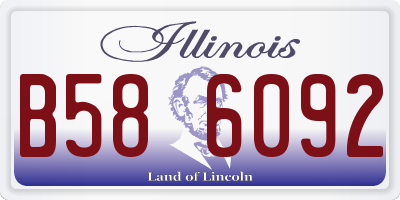 IL license plate B586092