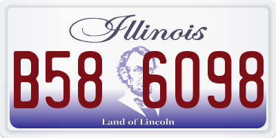 IL license plate B586098