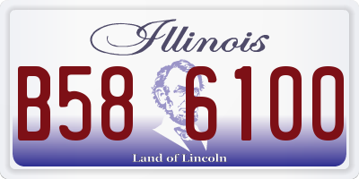 IL license plate B586100