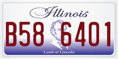 IL license plate B586401