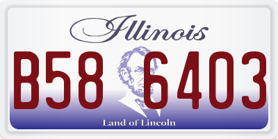 IL license plate B586403