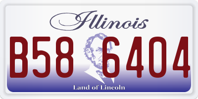 IL license plate B586404