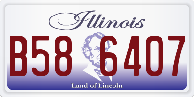 IL license plate B586407