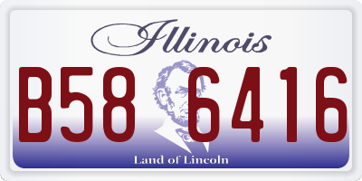 IL license plate B586416