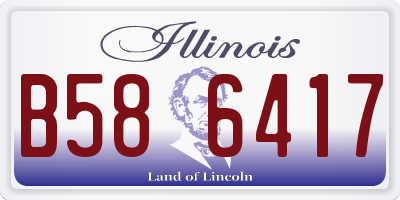 IL license plate B586417