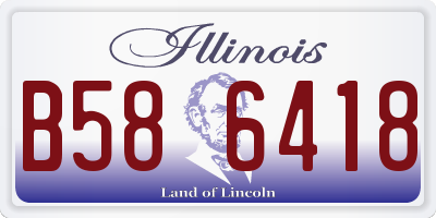 IL license plate B586418
