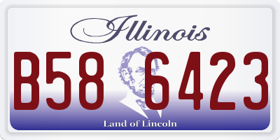 IL license plate B586423
