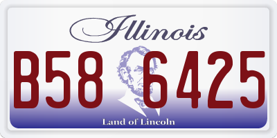 IL license plate B586425