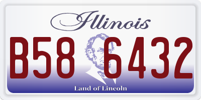 IL license plate B586432