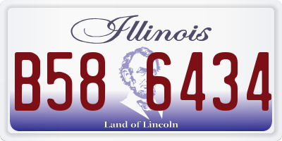 IL license plate B586434
