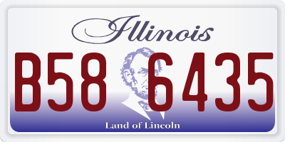 IL license plate B586435