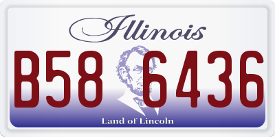 IL license plate B586436
